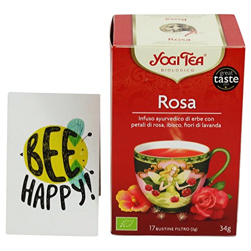 YOGI TEA - TIsana Ayurvédica con Infusión de Pétalos de Rosa, Manzanilla, Hibisco y Lavanda - 17 filtros