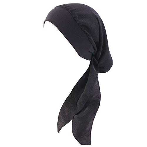 YONKINY Cancer Turbante Quimioterapia Para Mujeres Elegante Verano Sombrero De Chemo Oncológico Bufanda de La Cabeza Cómodo Tejido De Seda Headwear Gorro Noche Pèrdida de Pelo Cabello (#1)