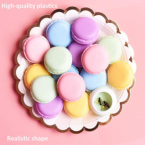 YUIP Caja de Almacenamiento Portátil Macaroon Mini Cajas de Almacenamiento Macaroon Caja de Almacenamiento de Collar Creativo Caja de Almacenamiento con Forma de Macarrón 6 Colores Aleatorios