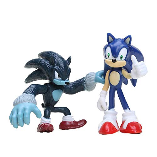 Yzoncd 6 Unids / Set Super Sonic Figura De Juguete, PVC Silver Shadow Knuckles Tails Sonic Figura Sonic Figura De Acción Modelo Juguetes 5-7Cm