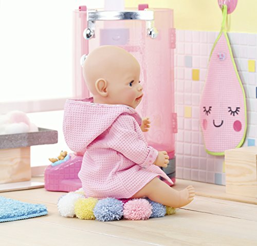 Zapf Baby Born Bathrobe Albornoz de muñecas - Accesorios para muñecas (Albornoz de muñecas, 3 año(s), Azul, Rosa, 43 cm, Chica, 43 cm)