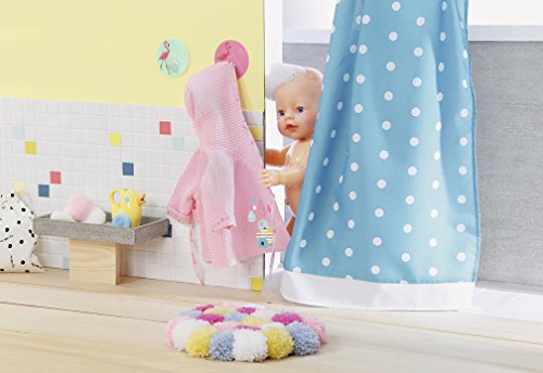 Zapf Baby Born Bathrobe Albornoz de muñecas - Accesorios para muñecas (Albornoz de muñecas, 3 año(s), Azul, Rosa, 43 cm, Chica, 43 cm)