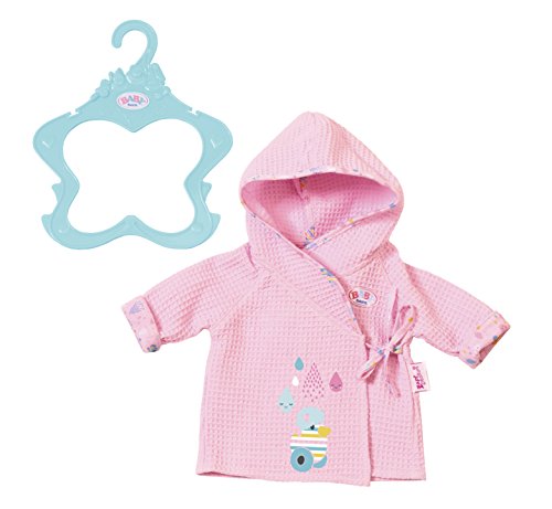 Zapf Baby Born Bathrobe Albornoz de muñecas - Accesorios para muñecas (Albornoz de muñecas, 3 año(s), Azul, Rosa, 43 cm, Chica, 43 cm)