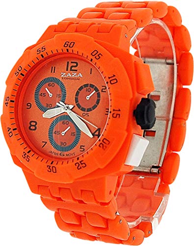 ZAZA London PL342 Orange - Reloj, Correa de plástico Color Naranja