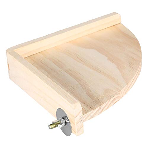 Zerodis Plataforma de Madera en Forma de Abanico, Jaula Plataforma de Esquina Estante Soporte de Descanso Jaula pequeña para Mascotas Accesorio para Loro hámster Chinchillas pájaro