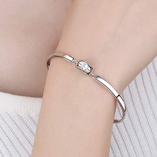 ZUOLUO Pulsera Mujer Pulseras Plata Mujer La nominación de Pulsera Pulsera romántica Pulsera de la joyería Pulsera de Diamantes Pulsera de Dama de Honor