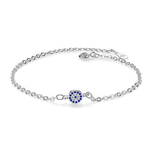 ZUOLUO Pulseras de Plata Mujer Pulsera Mujer Pulsera del Día de la Madre Pulsera de Cadena Pulseras para Mujer con Estilo Cadena de Mano para Mujer