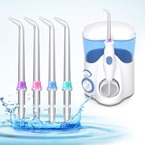 10 Puntos de Reemplazo Compatible con Waterpik Irrigador Dental de Agua WP-100, WP-100W, WP-260 y So on, Incluye Puntas de Chorro Clásicas, Puntas de Pincel y Puntas de Bolsillo