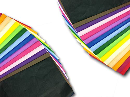 100 hojas de papel de seda de colores para envolver regalos 50 X 75cm de ODL Packaging Ltd multicolor