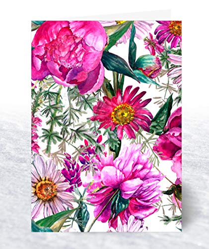 12 tarjetas de notas en blanco vintage floral de Olivia Samuel. Tarjetas plegables A6 Premium con sobres.