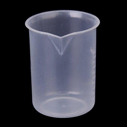 2 vasos de precipitado transparentes de 50 ml para tomar medidas aptos para el laboratorio y la cocina | blanco | Vaso de precipitado de plástico transparente apto para pruebas de laboratorio