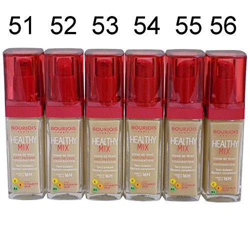 2 x Bourjois Healthy Mix Anti Fatigue Foundation 30ml Sealed - 51 Light Vanilla