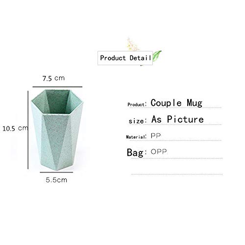 2018 nueva pareja caliente simple enjuague bucal taza taza taza taza de té de agua redonda, Verde