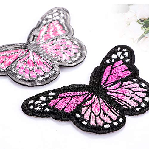 28 Pcs Mariposa Parches Bordados Apliques Pegatinas Bordados para Ropa DIY Accesorios Decorativos para Planchar y Coser Para Decoración de Camisetas Chaquetas Zapatos Gorras