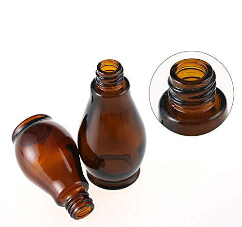 3 botellas vacías rellenables de vidrio de color ámbar, con atomizador negro y tapa antipolvo, para aceites esenciales, aromaterapia