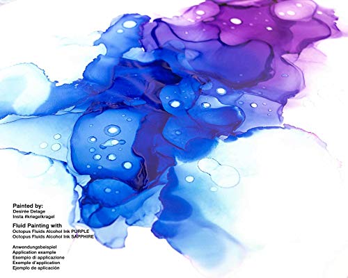 30ml Fluids Alcohol Ink BLUE SAPPHIRE, Tinta al alcohol para Fluid Art y Resin Art, azul