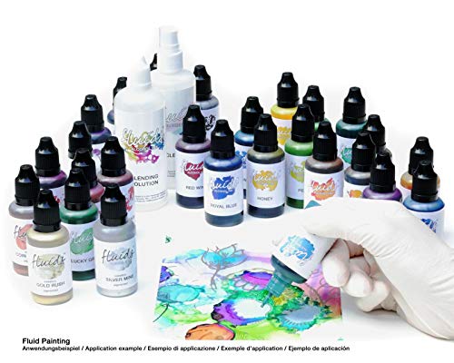 30ml Fluids Alcohol Ink BLUE SAPPHIRE, Tinta al alcohol para Fluid Art y Resin Art, azul