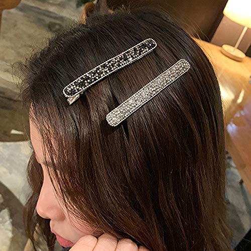 4PZAS Pinzas de Pico Fino y Largo con Piedras Strass Horquillas Pelo Accesorios Mujeres Niñas