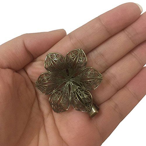 6PZAS Varias Horquillas Hebillas para Pelo Vintage Mariposa Libélula Flor Pluma