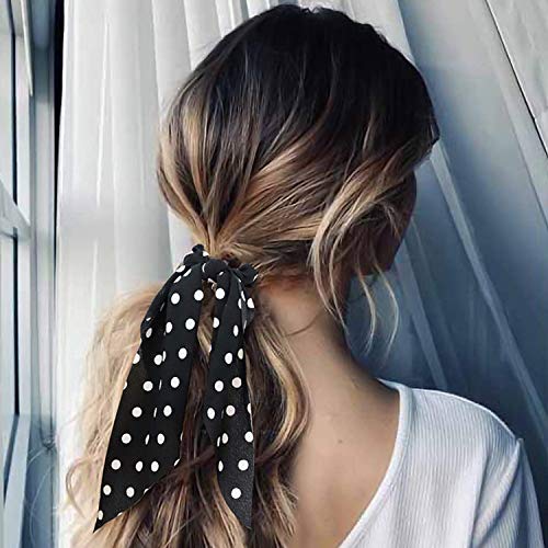 8 piezas de gomas para el cabello con lazo para el cabello con lazo floral con banda para el cabello y accesorios para el cabello con cola de caballo elástica para mujeres niñas