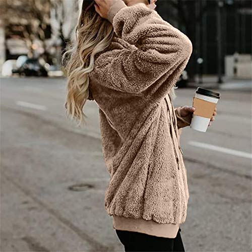 Abrigos Mujer Invierno Talla Grande Sudaderas con Capucha y Bolsillo Casual Cremallera Felpa Suéter Tops de Manga Larga Ropa Mujer Otoño Invierno Ofertas 2018