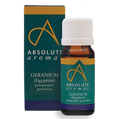 Absolute Aromas Aceite Esencial Geranio Egipcio 10ml - 100% puro, natural, sin diluir, vegano, libre de crueldad animal - Para usar en difusores y mezclas de aromaterapia