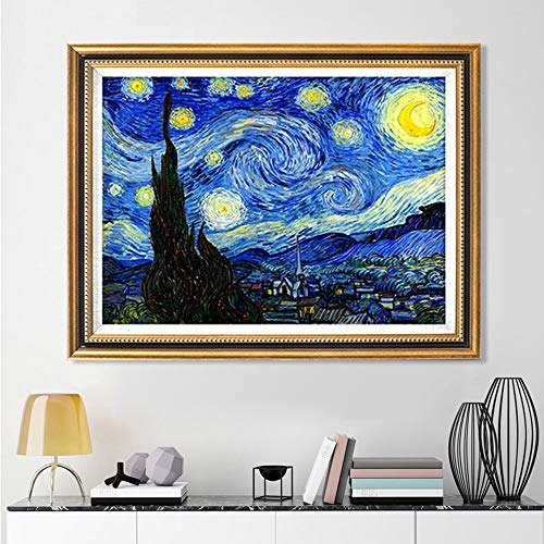 ACECITY Decoración del kit de pintura de arte, 5D DIY starry sky diamond painting rhinestone art painting starry sky night kit inicio decoración de la pared accesorios de regalo