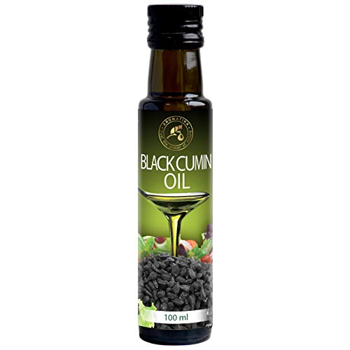 Aceite de Comino Negro 100ml - 100% Puro - Prensado en Frío - Alemania - Botella de Vidrio - Omega 3 6 9 - Cocina Saludable - Suplemento Nutricional Ideall