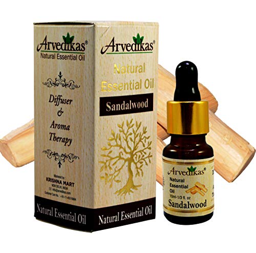 Aceite de madera de sándalo natural puro de 10 ml para cabello, piel, relajación, difusor, aceite de aromaterapia con gotas de India