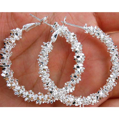 AchidistviQ venta al por mayor joyería de las mujeres 925 plata esterlina exagerada círculo grandes pendientes femeninos círculo pendientes pendientes florales