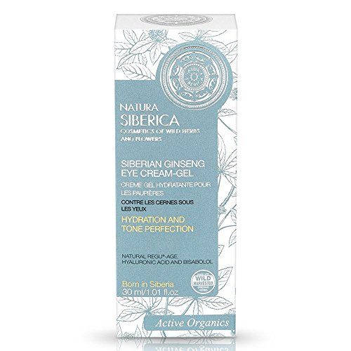 ACTIVE ORGANICS Eye Cream-Gel "Moisturizing" for Dark Circle Eye with Ginseng, Potentilla Supina, Active Organics Wild Herbs and Flowers 30 ml (Natura Siberica) by Natura Siberica