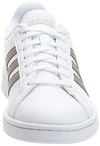 adidas Grand Court, Sneaker Womens, Footwear White/Platin Metallic/Footwear White, 40 EU