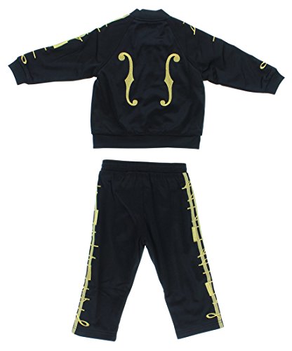 Adidas Jeremy Scott Music Note - Chándal para bebé, color negro, 18 Meses, Negro/Dorado