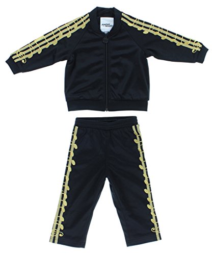 Adidas Jeremy Scott Music Note - Chándal para bebé, color negro, 18 Meses, Negro/Dorado