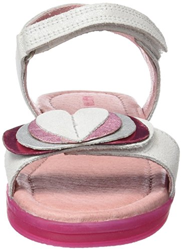 Agatha Ruiz de la Prada 172986, Sandalias con Plataforma Plana para Niñas, Plateado (Blanco/Serraje Laminado), 37 EU