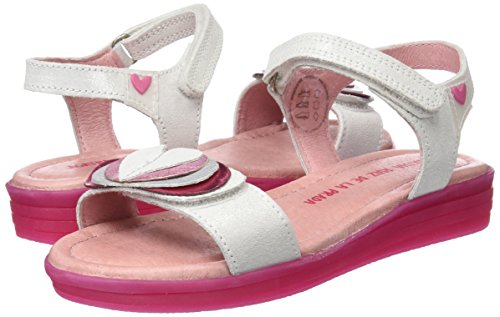 Agatha Ruiz de la Prada 172986, Sandalias con Plataforma Plana para Niñas, Plateado (Blanco/Serraje Laminado), 37 EU