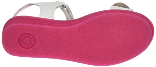 Agatha Ruiz de la Prada 172986, Sandalias con Plataforma Plana para Niñas, Plateado (Blanco/Serraje Laminado), 37 EU