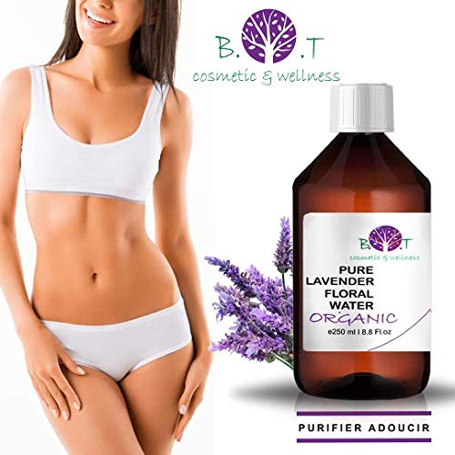 Agua Floral Puro Ecológico Hidrolato de Lavanda ORGÁNICO Piel Sensible/Piel Madura 100 ml