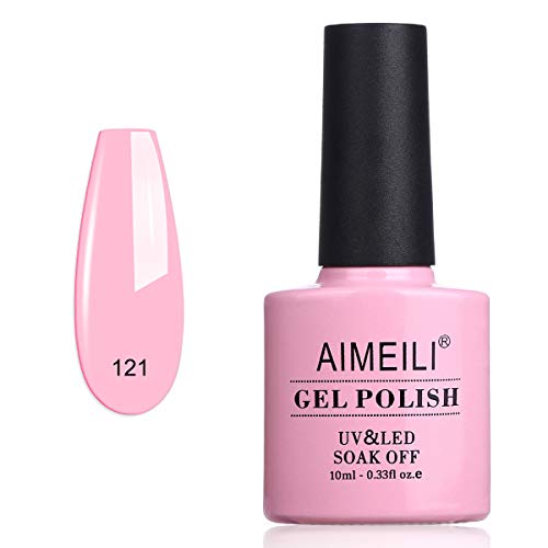 AIMEILI Esmalte Semipermanente De Uñas Soak Off UV LED Uñas De Gel - Rosa Rugosa (121) 10ml