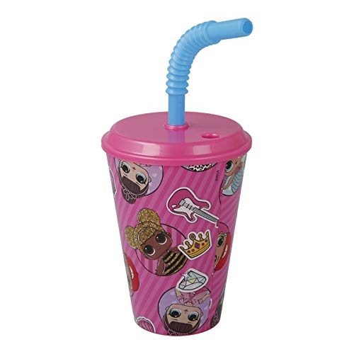 ALMACENESADAN 2021; Vaso caña LOL Surprise; Capacidad 430 ml; Producto de plástico; No BPA