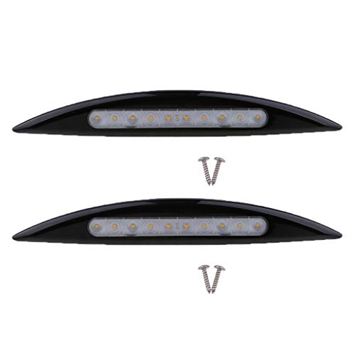 Almencla 2x 12V Impermeable LED Toldo Luz Super Brillante Para Caravan Motorhome Black