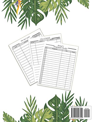 Aloha 2019-2020 Academic Planner: Daily, Weekly & Monthly Planner Yearly Organizer Calendar With Class Schedule. Cute Tropical Palm Leaves for Students And Teachers