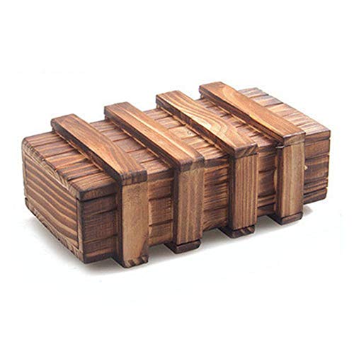 Amasawa Caja De Regalo De Madera, Caja Mágica, 2 Compartimentos, Regalo Creativo para Cupones, Joyas y Dinero.