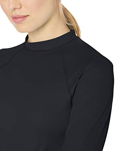 Amazon Essentials - Camiseta de protección solar con manga larga para mujer, Negro, US S (EU S)