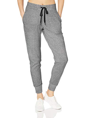 Amazon Essentials - Pantalón de mujer de algodón terry para correr, Gris (Grey Marl), US M (EU M - L)