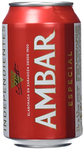 Ambar Cerveza Lata 52º - Paquete de 24 botellas de 33 - Total 792 cl