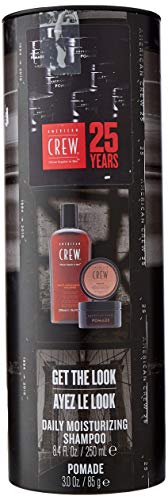 American Crew Get The Look Pack (American Crew Pomada de Fijación 85 g y Champú Hidratante Diario 250 ml)