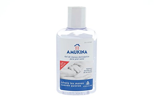 AMUKINA Gel Hidroalcoholico de Manos Antiséptico, 80 ml