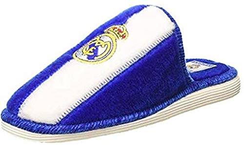 Andinas - Zapatillas de casa Real Madrid Oficial - Blanco-Azul, 39