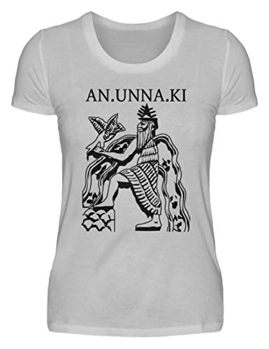 Anunnaki, los Dioses Antiguos de Mesopotamia. Paläo SETI - Camiseta de Manga Corta para Mujer, diseño de Ancient Aliens Gris (Mezclado). M